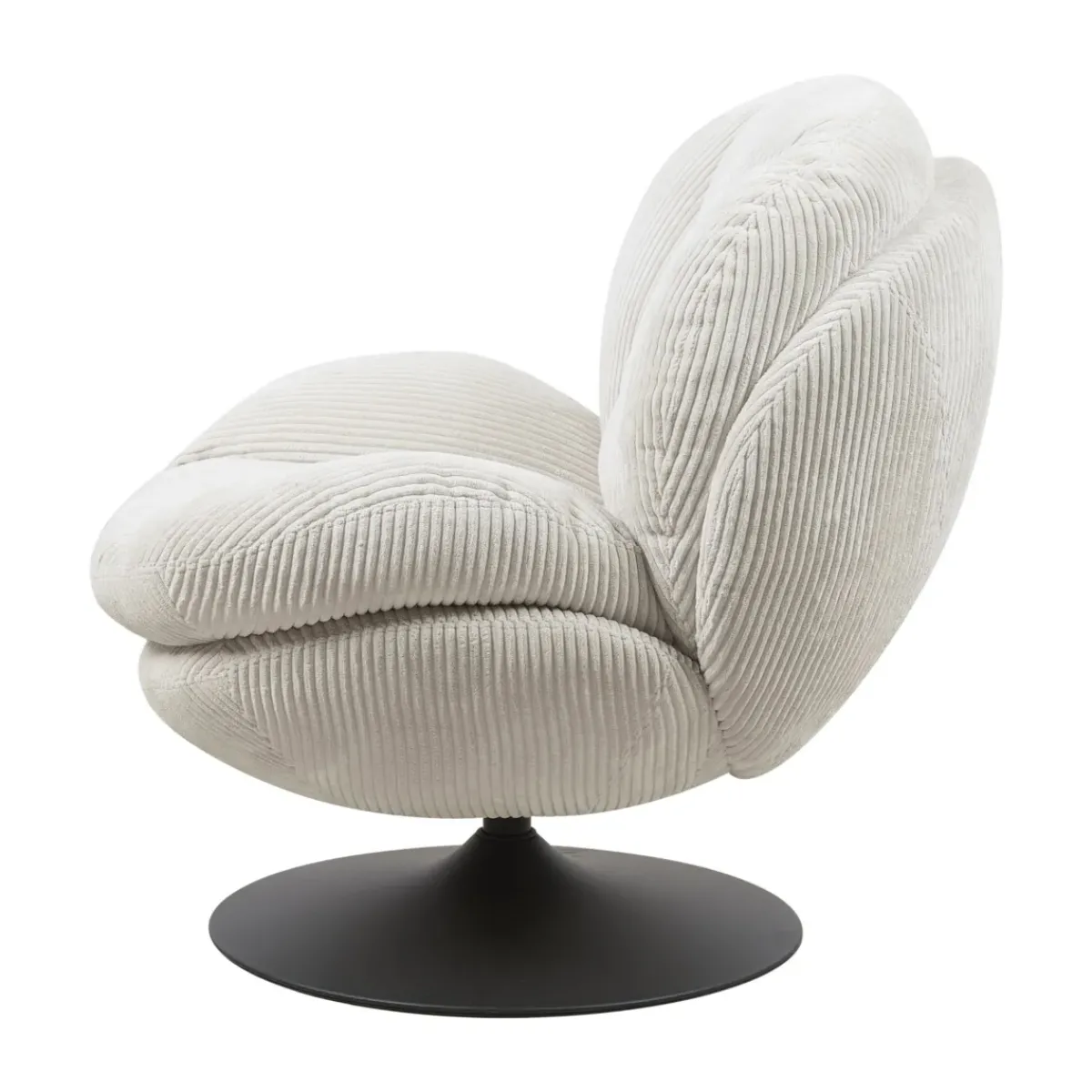 Poltrone-Poltrona girevole in velluto a coste (seduta 46 cm) Lomy