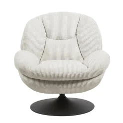 Poltrone-Poltrona girevole in velluto a coste (seduta 46 cm) Lomy