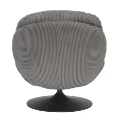 Poltrone-Poltrona girevole in velluto a coste (seduta 46 cm) Lomy