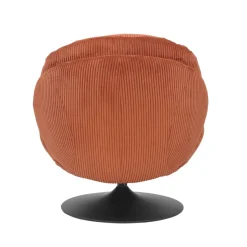 Poltrone-Poltrona girevole in velluto a coste (seduta 46 cm) Lomy