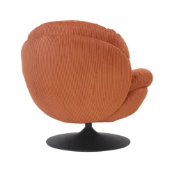 Poltrone-Poltrona girevole in velluto a coste (seduta 46 cm) Lomy