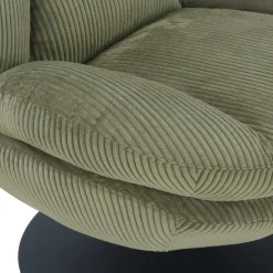 Poltrone-Poltrona girevole in velluto a coste (seduta 46 cm) Lomy