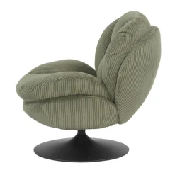Poltrone-Poltrona girevole in velluto a coste (seduta 46 cm) Lomy