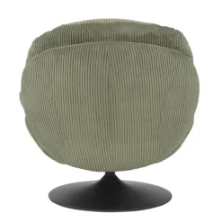 Poltrone-Poltrona girevole in velluto a coste (seduta 46 cm) Lomy