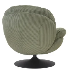 Poltrone-Poltrona girevole in velluto a coste (seduta 46 cm) Lomy