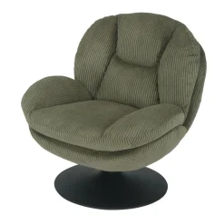 Poltrone-Poltrona girevole in velluto a coste (seduta 46 cm) Lomy