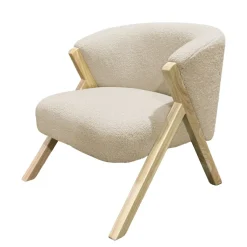EMINZA Poltrone-Poltrona in bouclé (H70 cm) Andy sabbia