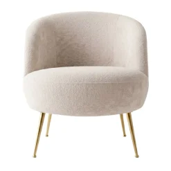 EMINZA Poltrone-Poltrona in bouclé (H70 cm) Kara sabbia