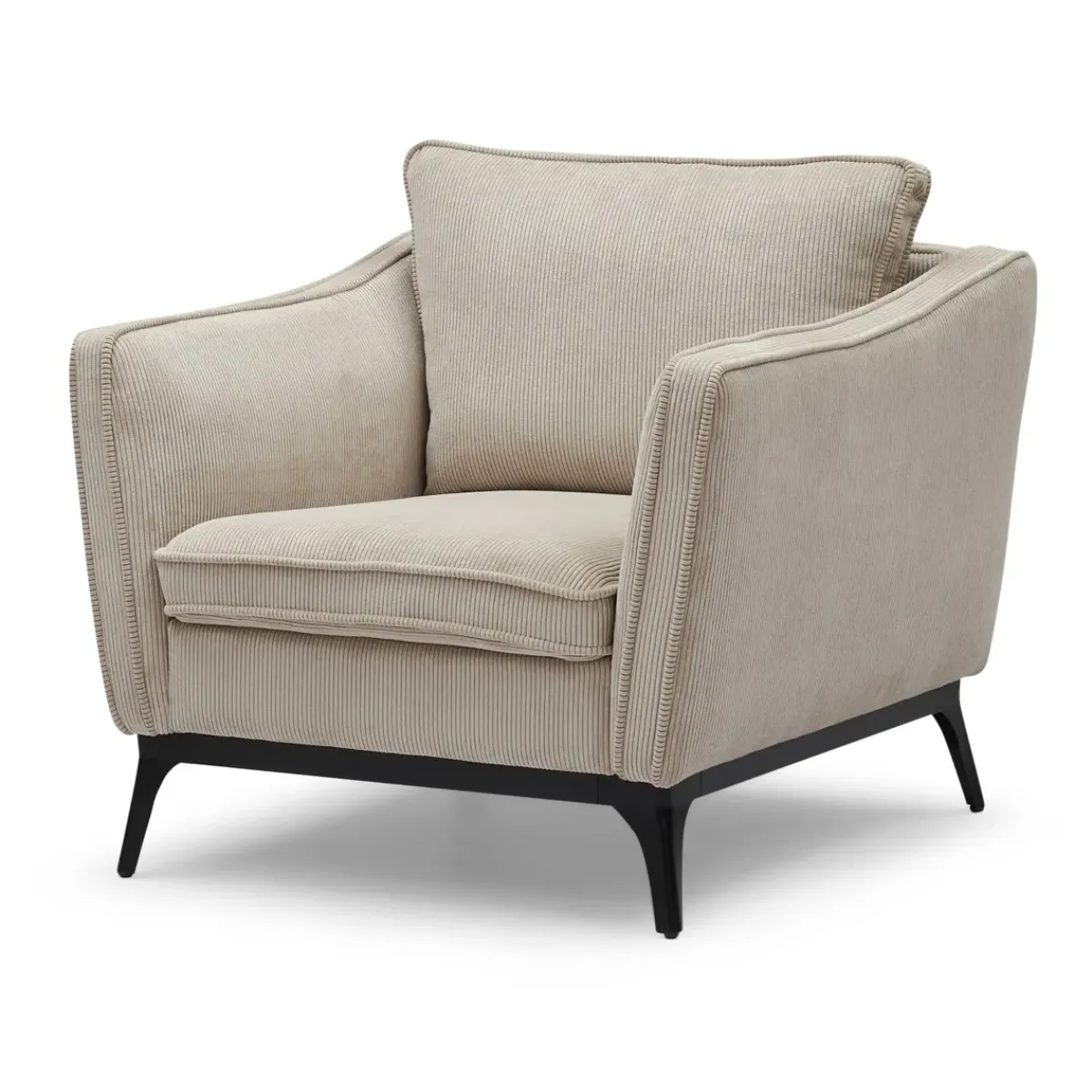 Poltrone-Poltrona in velluto a coste (Altezza seduta 45 cm) Owen