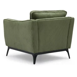 Poltrone-Poltrona in velluto a coste (Seduta 45 cm) Owen Verde pino