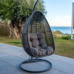MOBELLIA Dondolo-Poltrona sospesa Coral - Grigio