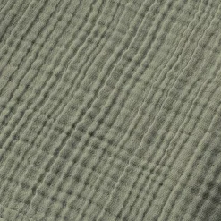 Poncho adulto in garza di cotone L/XL Gaïa Verde rosmarino