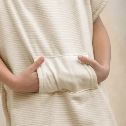 Poncho da bagno per bambini in cotone e spugna 2/5 anni Marina Beige