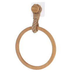 TENDANCE Contenitori Bagno-Porta asciugamani adesivo rotondo (D21 cm) Corda