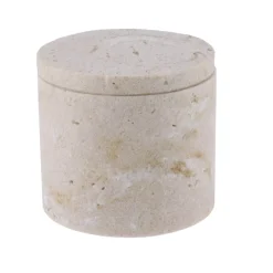 TENDANCE Accessori Bagno-Porta dischetti struccanti Travertino Naturale