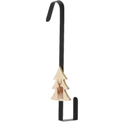 KAEMINGK Corona Di Natale-Porta ghirlanda natalizia per porta (H38 cm) Albero di Natale e renne