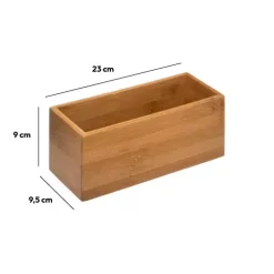 INSTANT D'O Accessori Bagno|Cesti E Scatole Portaoggetti-Portaoggetti in Bambù (23 x 9 cm) modello grande