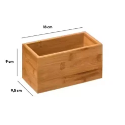INSTANT D'O Accessori Bagno|Cesti E Scatole Portaoggetti-Portaoggetti in Bambù (18 x 19 cm) Modello piccolo