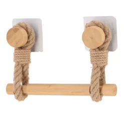 TENDANCE Accessori Water-Portarotolo adesivo per carta igienica in bambù e corde Corda