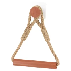 TENDANCE Accessori Water-Portarotolo per carta igienica da parete adesivo in corda e bambù Boho-Chic