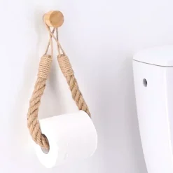 TENDANCE Accessori Water-Portarotolo - portasciugamani Easy Chic Corda