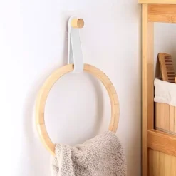 TENDANCE Contenitori Bagno|Mobili Bagno-Portasciugamani adesivo arrotondato (D21 cm) Easy Chic