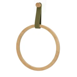 TENDANCE Contenitori Bagno|Mobili Bagno-Portasciugamani adesivo arrotondato (D21 cm) Easy Chic Cachi