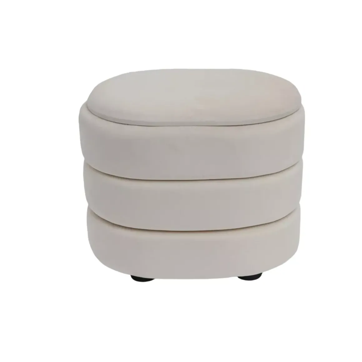 Pouf contenitore (H38 cm) Kilène Bianco