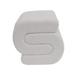 Pouf (H45 cm) Abilène Bianco