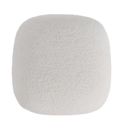 Pouf in bouclé (H43 cm) Nyxor Ecru