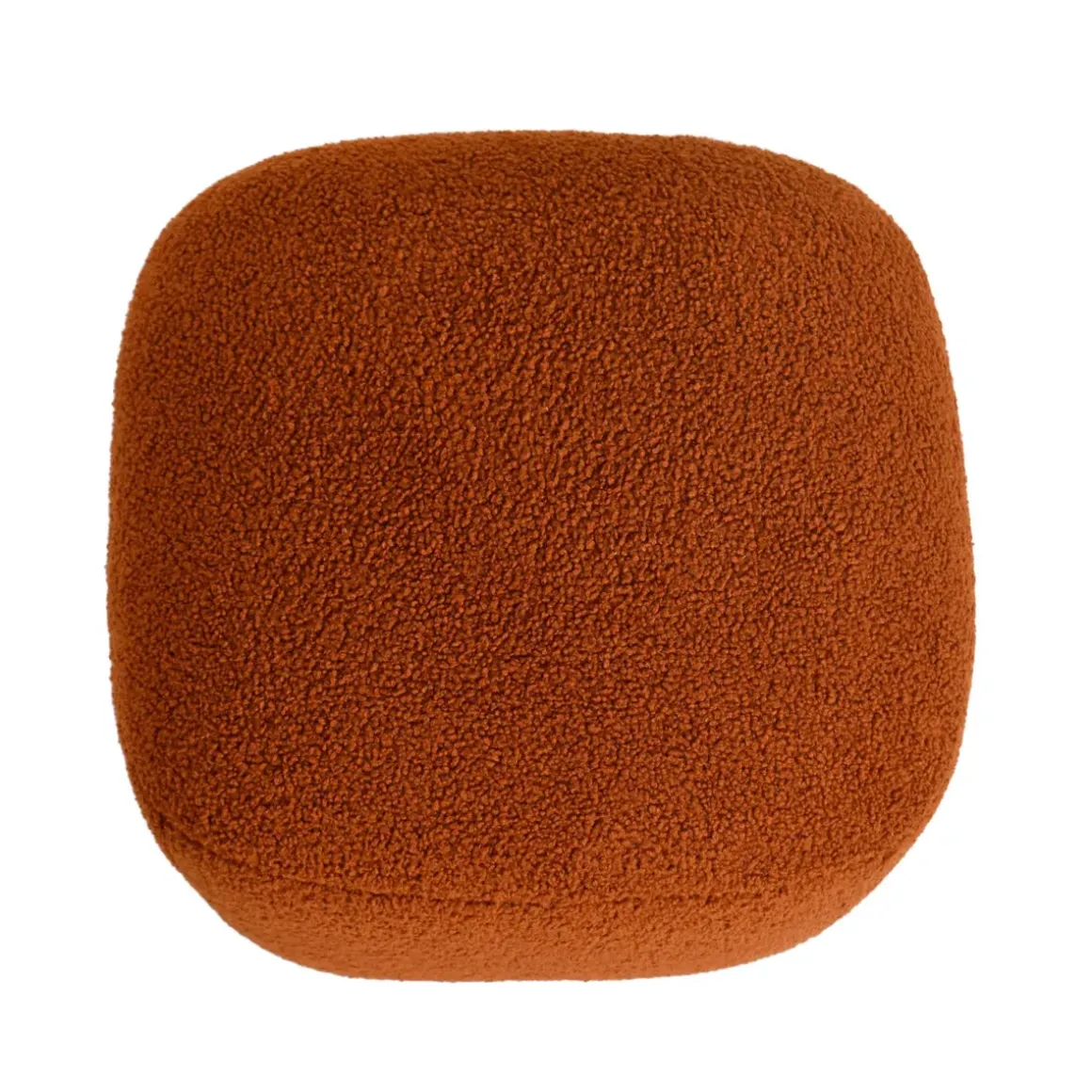 Pouf in bouclé (H43 cm) Nyxor Terracotta