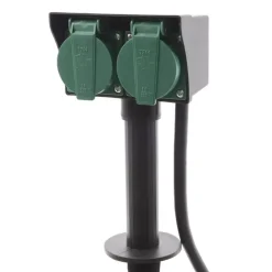 KAEMINGK Accessori Elettrici-Presa con picchetto da giardino 2 poli