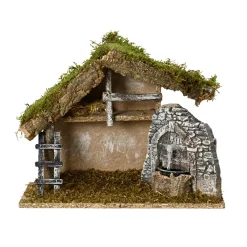 KAEMINGK Presepe-Presepe di Natale vuoto con fontana (H24 cm) Santa Albana