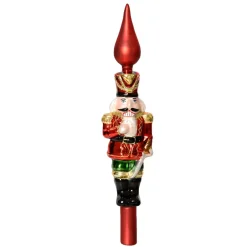 KAEMINGK Puntali Per Albero Di Natale-Puntale albero di Natale in vetro Schiaccianoci