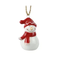 KAEMINGK Addobbi Natalizi-Pupazzo di neve da appendere (H6 cm) Dolomite e bianco