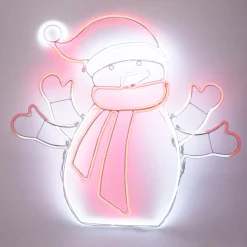 KOOPMAN Oggetti Decorativi E Illuminati-Pupazzo di neve luminoso 588 LED (H61 cm) Neon Moov light