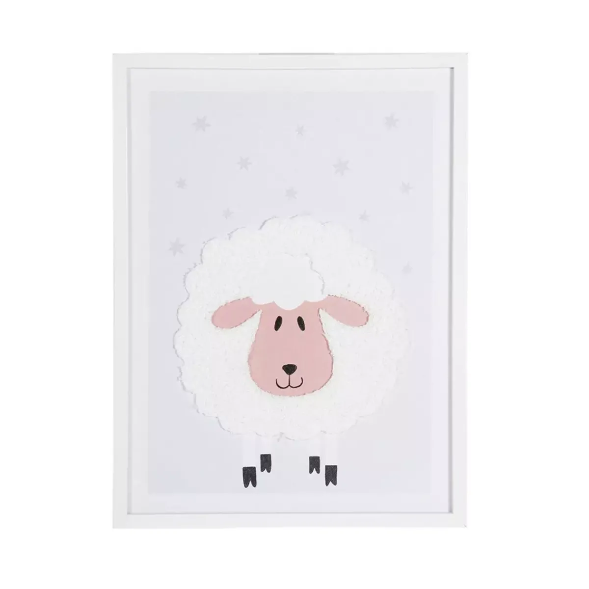 OSTARIA Oggetti Decorativi Bambini-Quadro murale bambini (60 x 40 cm) Pecora