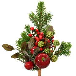 KAEMINGK Rami Artificiali|Decorazione Da Tavola-Ramo di abeti (H26 cm) Mele dolci