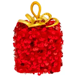 JJA Addobbi Natalizi-Regalo di Natale da appendere (H10 cm) Paillettes