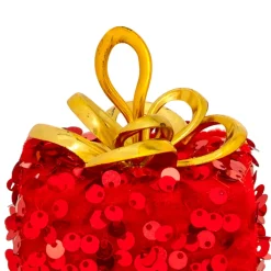 JJA Addobbi Natalizi-Regalo di Natale da appendere (H10 cm) Paillettes