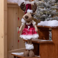KAEMINGK Babbo Natale Animali E Personaggi-Renna di Natale (H59 cm) Miss Bavarese vestito