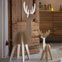 KAEMINGK Decorazioni E Oggetti Natalizi-Renna di Natale in legno (H48 cm) Stile scandinavo