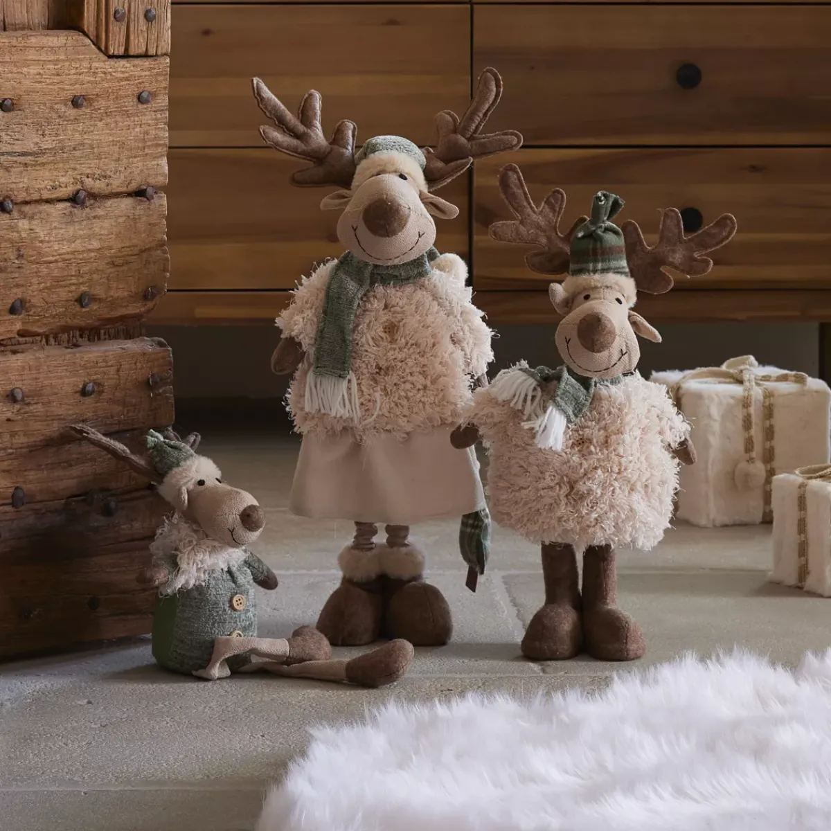 KAEMINGK Babbo Natale Animali E Personaggi-Renna di Natale in piedi (H82 cm) Signora Chic