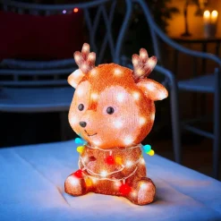 EMINZA Oggetti Decorativi E Illuminati|Babbo Natale Animali E Personaggi-Renna luminosa 72 LED (H38 cm) Baby Coco