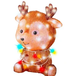 EMINZA Oggetti Decorativi E Illuminati|Babbo Natale Animali E Personaggi-Renna luminosa 72 LED (H38 cm) Baby Coco