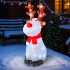 EMINZA Oggetti Decorativi E Illuminati|Babbo Natale Animali E Personaggi-Renna luminosa 40 LED (H50 cm) Dasher