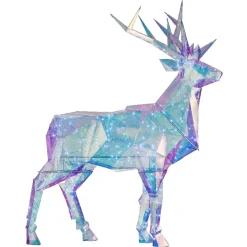 EMINZA Oggetti Decorativi E Illuminati|Personaggi E Oggetti Grande Dimensione-Renna luminosa 145 Micro LED (H105 cm) Bianco Ghiaccio Freddo