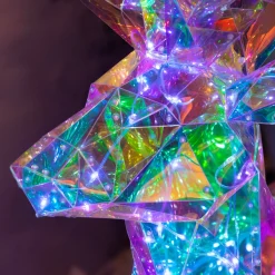 EMINZA Oggetti Decorativi E Illuminati|Personaggi E Oggetti Grande Dimensione-Renna luminosa 145 Micro LED (H105 cm) Bianco Ghiaccio Freddo