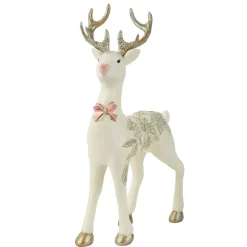KAEMINGK Babbo Natale Animali E Personaggi|Decorazione Da Tavola-Renna natalizia (H30 cm) Principe del Bosco e rosa