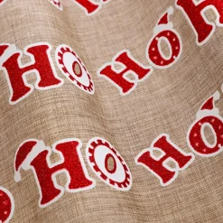 JJA Tovaglia E Runner Da Tavolo Per Le Feste-Runner da tavola in juta (300 x 28 cm) Hohoho e rosso